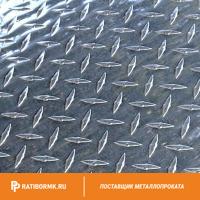 Лист нержавеющий рифлёный 1,5х1000х2000 мм 2В AISI 304 чечевица