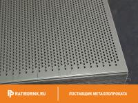 Лист перфорированный нержавеющий 1х1250х2500 мм Rv 6,0-9,0
