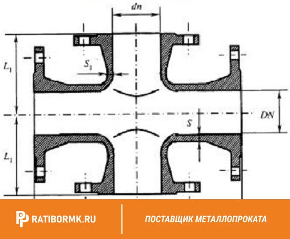 Крест фланцевый КФ 400х250