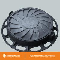 Люк чугунный канализационный Т-2 тяжелый на шарнире С250